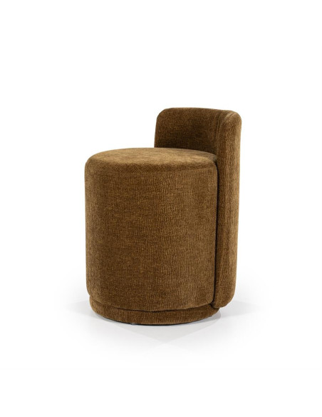 Pouf rond siège d'appoint en tissu