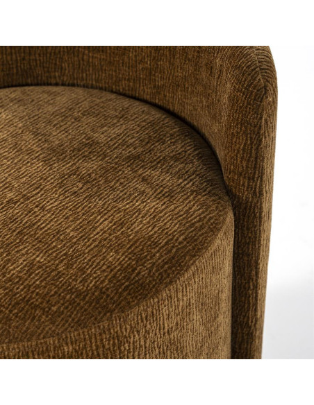 Pouf rond siège d'appoint en tissu