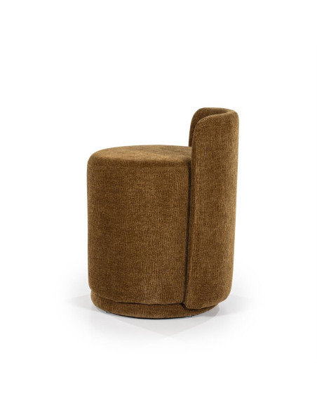 Pouf rond siège d'appoint en tissu