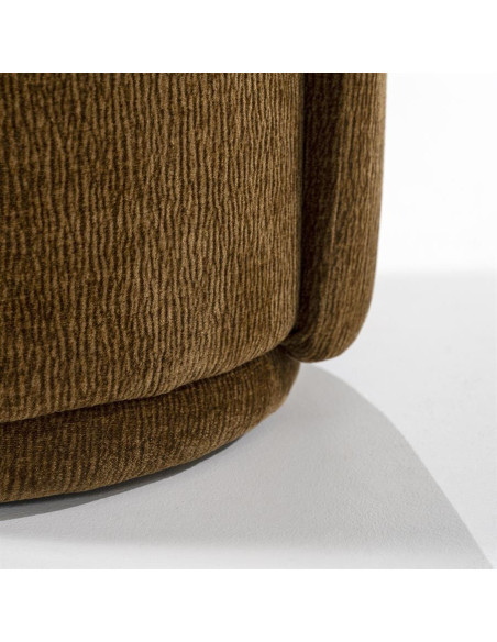 Pouf rond siège d'appoint en tissu