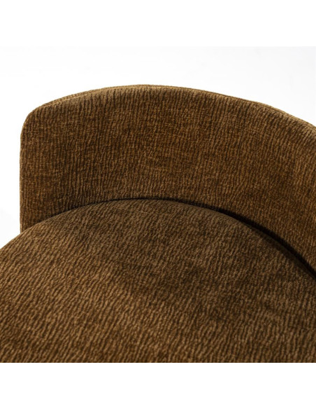 Pouf rond siège d'appoint en tissu