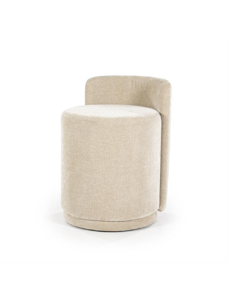 Pouf rond siège d'appoint en tissu