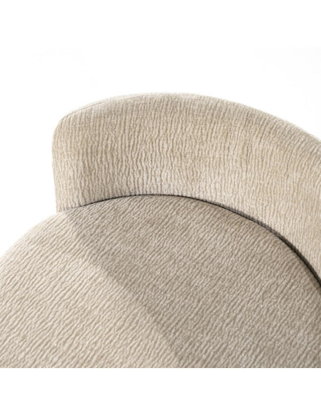 Pouf rond siège d'appoint en tissu