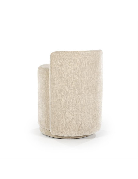Pouf rond siège d'appoint en tissu