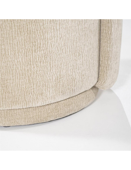 Pouf rond siège d'appoint en tissu