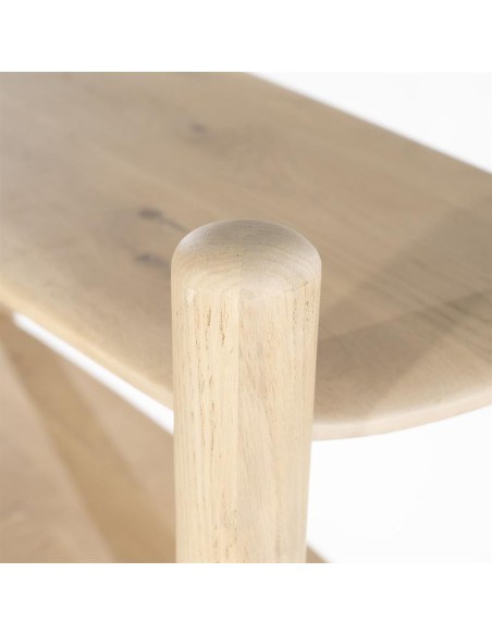 Bibliothèque en bois de chêne clair Selbu