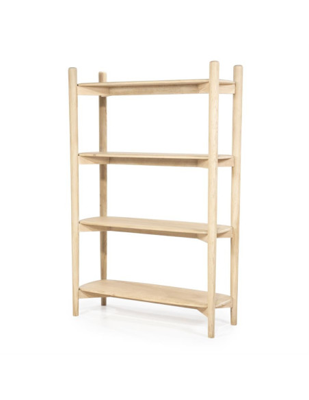 Bibliothèque en bois de chêne clair Selbu