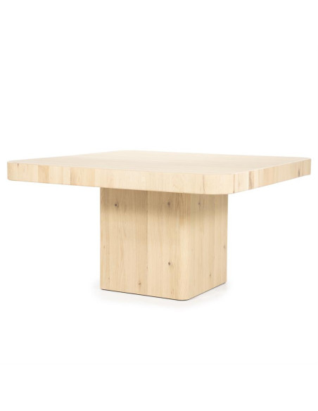 Table de repas carrée en bois de chêne Harmonie
