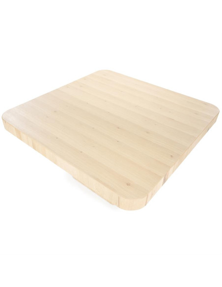 Table de repas carrée en bois de chêne Harmonie