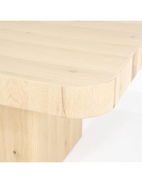 Table de repas carrée en bois de chêne Harmonie