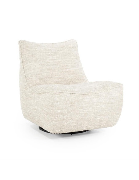 Fauteuil rotatif en tissu Loys