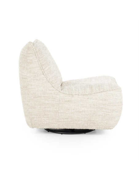 Fauteuil rotatif en tissu Loys