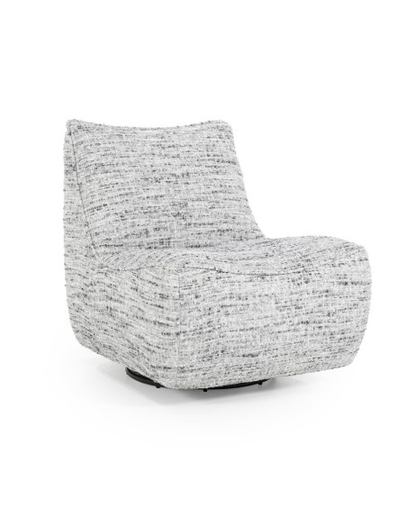 Fauteuil rotatif en tissu Loys