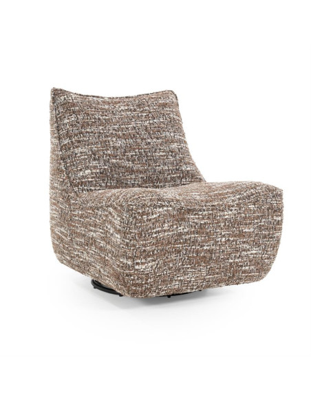 Fauteuil rotatif en tissu Loys