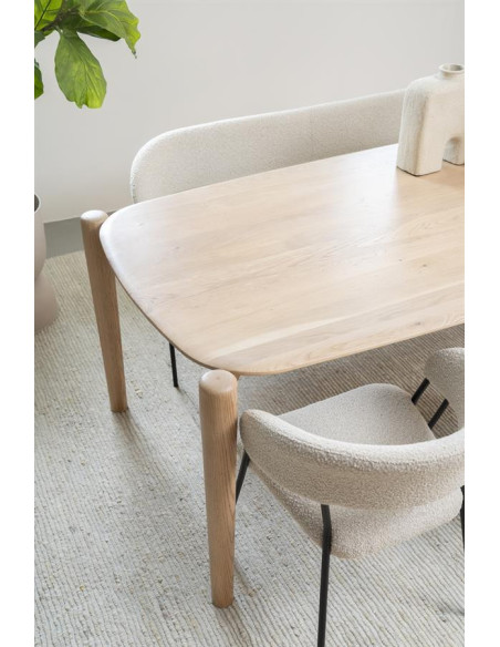 Table de repas scandinave en chêne clair Selbu