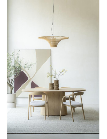 Table de repas en chêne clair Nola 200 cm