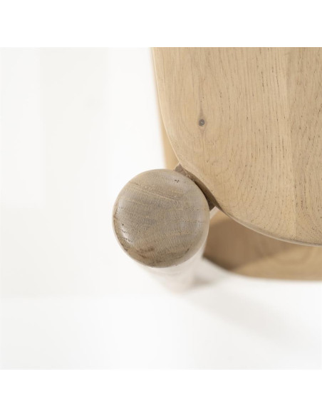 Console double plateau en chêne clair Selbu