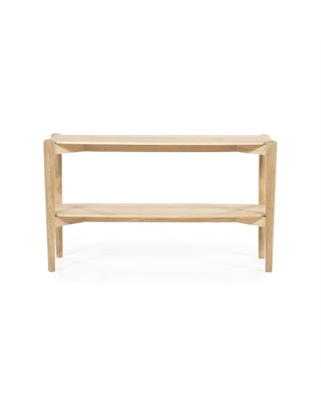Console double plateau en chêne clair Selbu