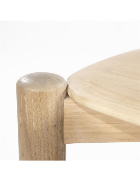 Console double plateau en chêne clair Selbu