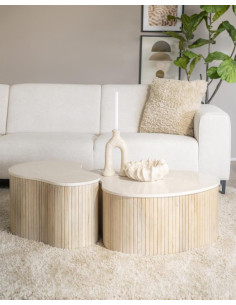 Table basse en manguier et...