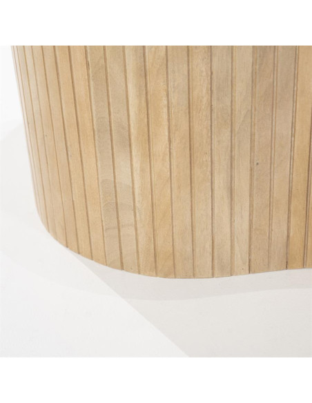 Grande table basse en manguier et marbre Kira