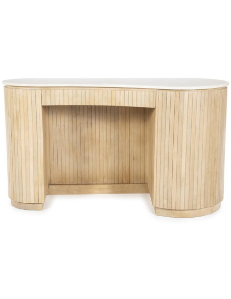 Bureau en manguier et marbre véritable Kira