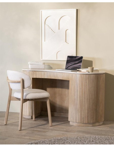 Bureau en manguier et marbre véritable Kira