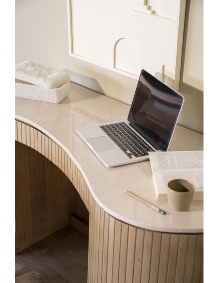 Bureau en manguier et marbre véritable Kira