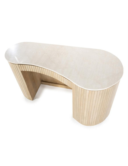 Bureau en manguier et marbre véritable Kira