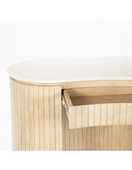 Bureau en manguier et marbre véritable Kira