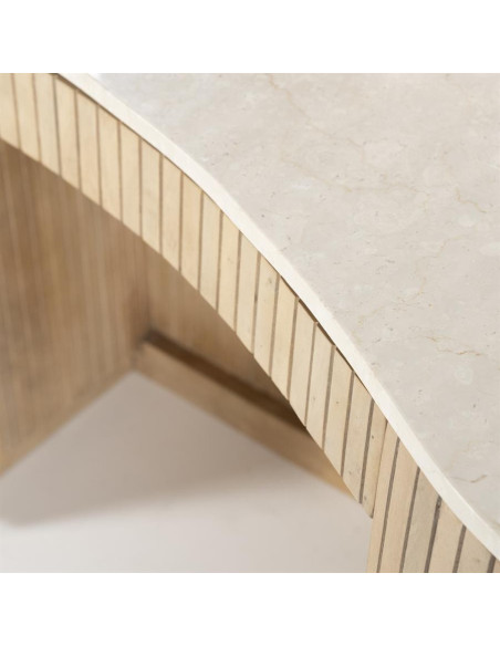 Bureau en manguier et marbre véritable Kira