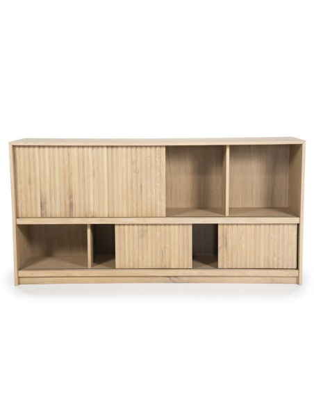 Buffet bas portes coulissantes en chêne Milo 180 cm