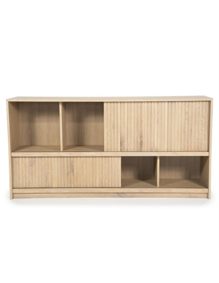 Buffet bas portes coulissantes en chêne Milo 180 cm