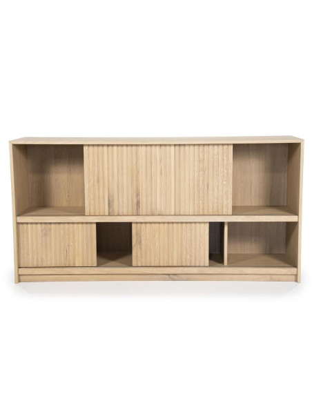 Buffet bas portes coulissantes en chêne Milo 180 cm
