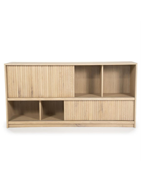 Buffet bas portes coulissantes en chêne Milo 180 cm