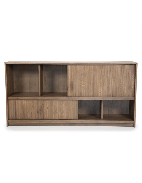Buffet bas portes coulissantes en chêne Milo 180 cm