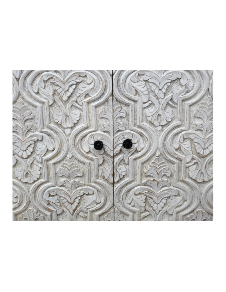 Meuble d'entrée en bois sculpté avec tiroir