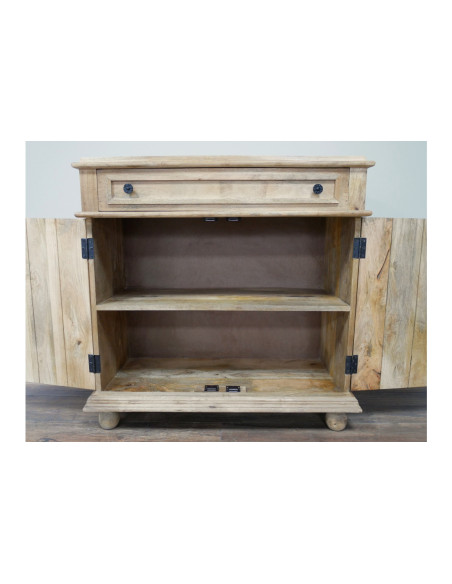 Meuble d'entrée en bois sculpté avec tiroir