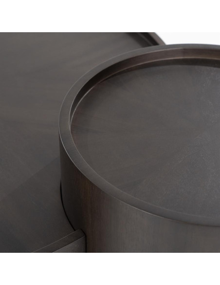 Lot de 2 tables basses rondes Max diamètre 90 cm