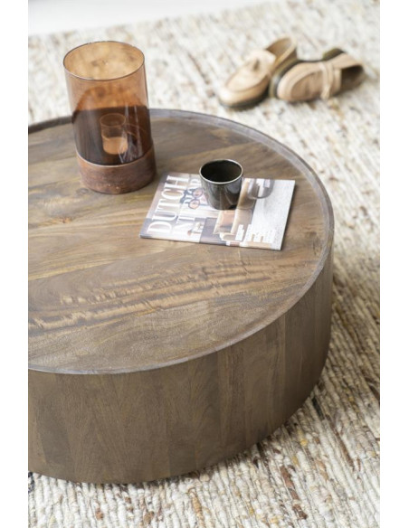 Table basse en acacia marron Zayn