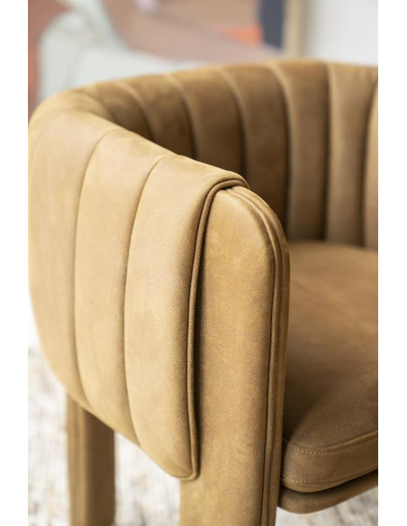 Fauteuil arrondi en tissu Lise