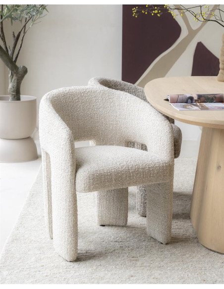 Fauteuil de repas en tissu texturé Hamilton