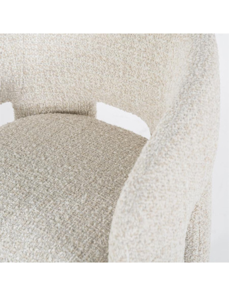 Fauteuil de repas en tissu texturé Hamilton