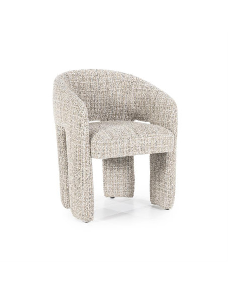 Fauteuil de repas en tissu texturé Hamilton