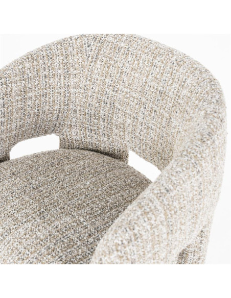 Fauteuil de repas en tissu texturé Hamilton