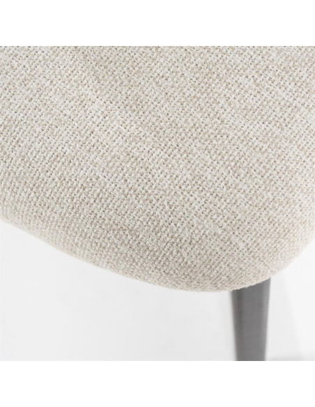 Chaise de repas en tissu et chêne teinté Mikky
