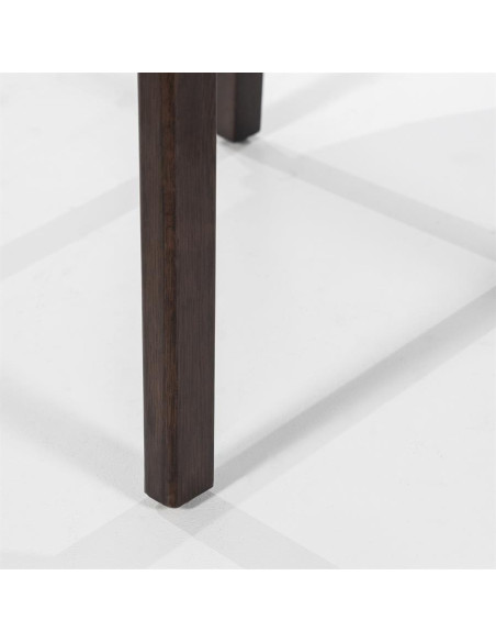 Chaise de repas en tissu et chêne teinté Mikky