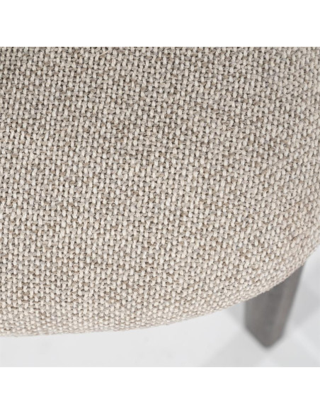 Chaise de repas en tissu et chêne teinté Mikky