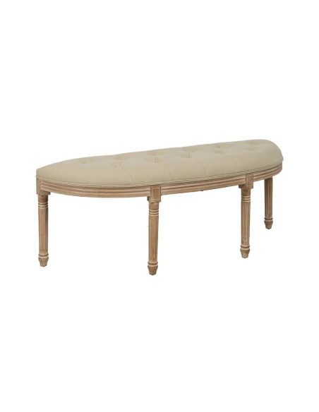 Banquette demi-lune capitonnée