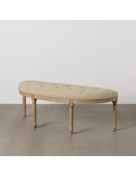 Banquette demi-lune capitonnée